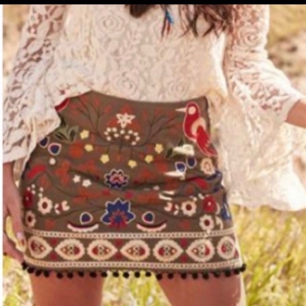Altar'd State Skirt Floral Embroidered - Picture 8 of 8